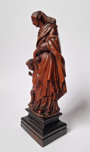 Flemish 17th-c Sculpture Nicolaes Van Der Veken (1637–1704) Virgin &amp; Child - 