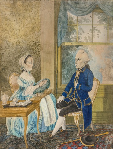 Portrait d'un couple par Isaac Lodewijk la Fargue van Nieuwland (1726–1805)