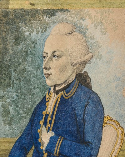 Tableaux et dessins Dessin, Aquarelle & Pastel - Portrait d'un couple par Isaac Lodewijk la Fargue van Nieuwland (1726–1805)