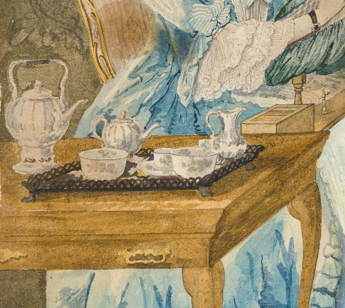 XVIIIe siècle - Portrait d'un couple par Isaac Lodewijk la Fargue van Nieuwland (1726–1805)