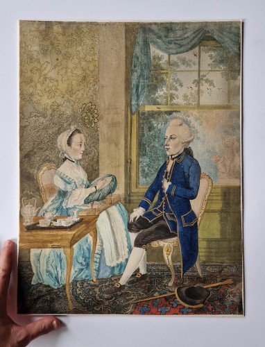 Louis XVI - Portrait d'un couple par Isaac Lodewijk la Fargue van Nieuwland (1726–1805)