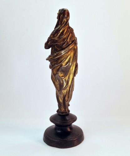 Statuette en bronze partiellement doré à la feuille Italie c.1600 La Vierge - White Rose Fine Art