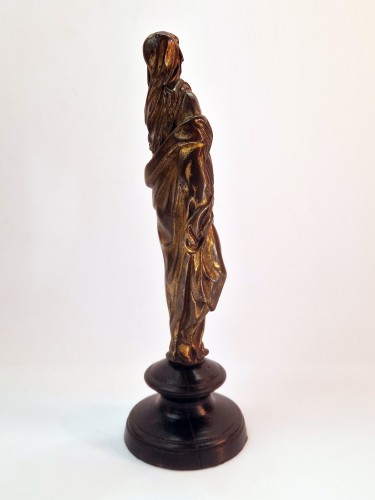 Statuette en bronze partiellement doré à la feuille Italie c.1600 La Vierge - Renaissance
