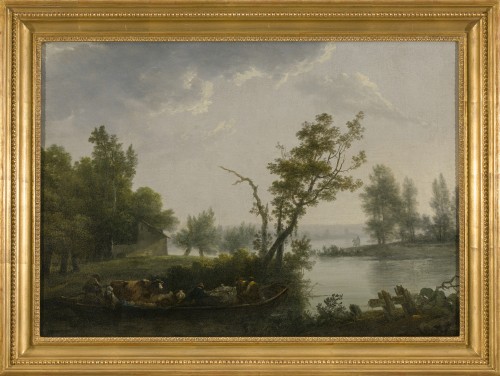 Paysage fluvial attribué à Louis-Gabriel Moreau (Paris 1740–1806)