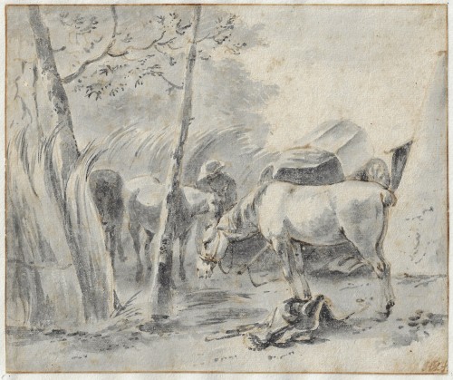 Chevaux au repos par Hendrick Verschuring (Gorkum 1627–1690)