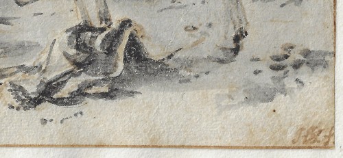 Tableaux et dessins Dessin, Aquarelle & Pastel - Chevaux au repos par Hendrick Verschuring (Gorkum 1627–1690)