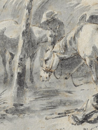Chevaux au repos par Hendrick Verschuring (Gorkum 1627–1690) - White Rose Fine Art