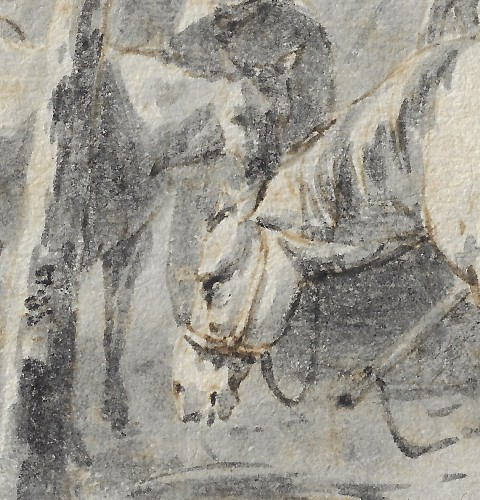 XVIIe siècle - Chevaux au repos par Hendrick Verschuring (Gorkum 1627–1690)