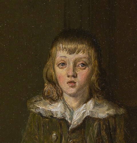 Antiquités - École anglaise vers 1775 - Portrait de famille "conversation"