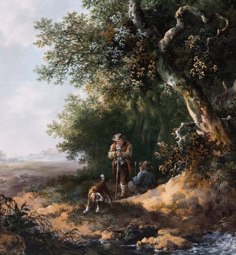 Paintings & Drawings  - Travellers Along a Country Road By Andries Vermeulen (1763-1814)