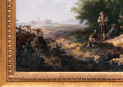 18th century - Travellers Along a Country Road By Andries Vermeulen (1763-1814)
