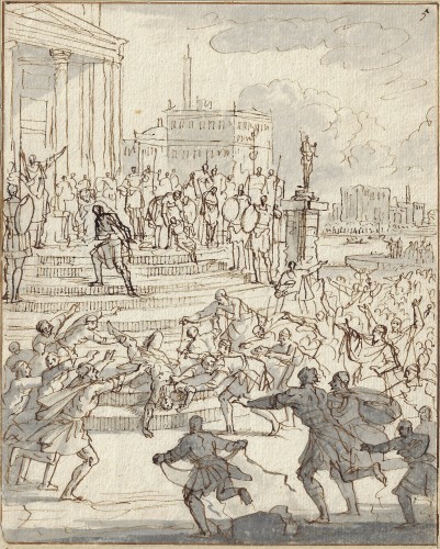 Jan Luyken (1649–1712) The Assassination of Aelius Sejanus - Paintings & Drawings Style Louis XIV