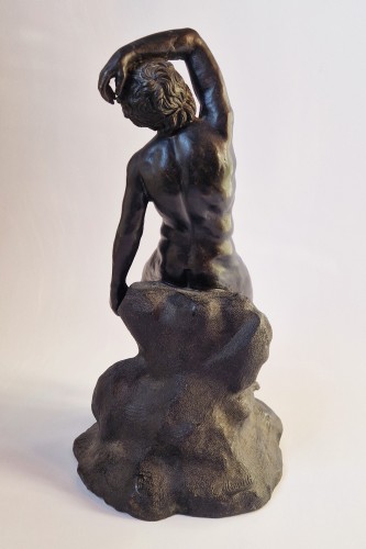 XIXe siècle - Faune Endormi Grand Tour XIXe siècle, signée Masulli