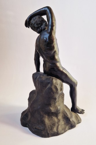 Faune Endormi Grand Tour XIXe siècle, signée Masulli - Louis-Philippe