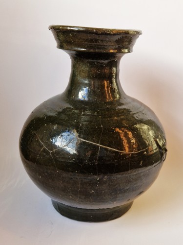  - Vase Hu en terre cuite à glaçure verte dynastie Han Chine vers 206 av. J.-C. – 220 ap