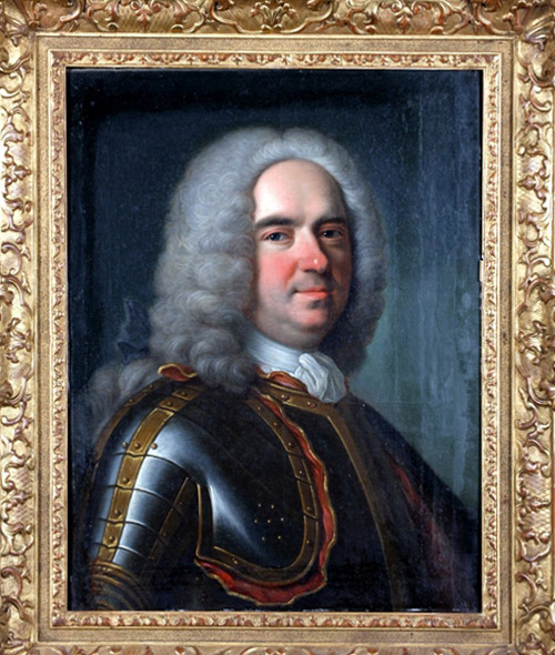 Portrait d’homme en cuirasse - Entourage de Calre Van Loo