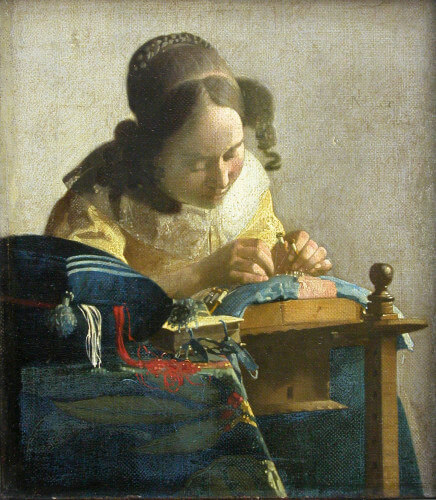 Johannes Vermeer, La Dentellière , vers 1669-1670