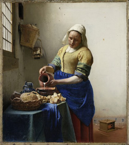 Johannes Vermeer, La Laitière , vers 1657-1658