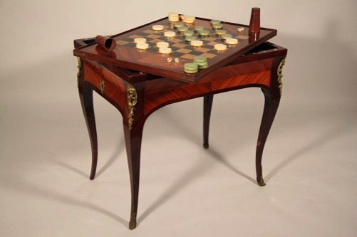 Table à jeux, tric-trac, échecs époque Régence - XVIIIe siècle - N.93405