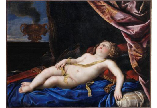 Tableau de Pierre Mignard représentant le comte de Toulouse sous les traits de l'Amour endormi