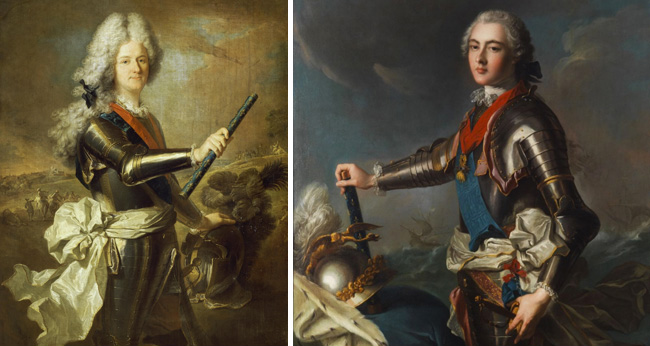 portraits du comte de Toulouse et du Duc de Penthièvre