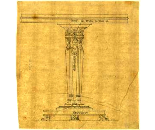 Dessin de guéridon