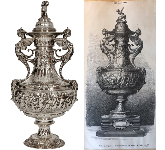  vase en argent réalisé par Odiot 