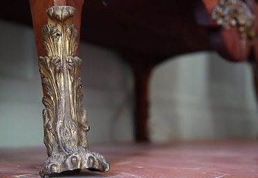 bronze pied griffe de lion
