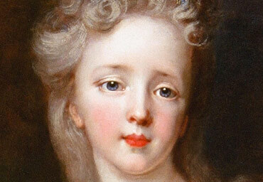 Détail portrait de Marie-Madeleine Motier de La Fayette