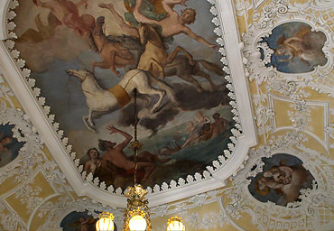 Détail plafond du palais Fronteira